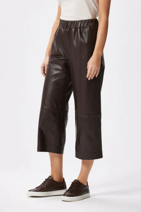 Kožené culottes kalhoty