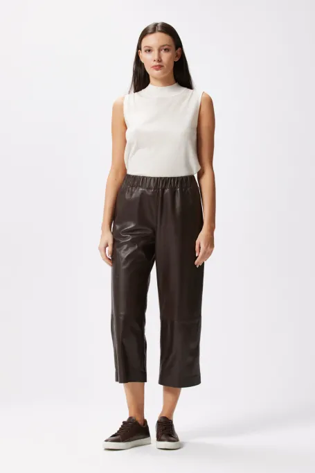 Kožené culottes kalhoty