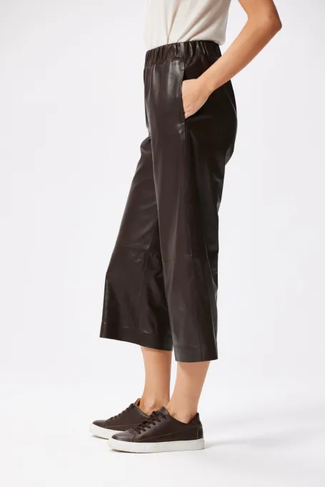 Kožené culottes kalhoty