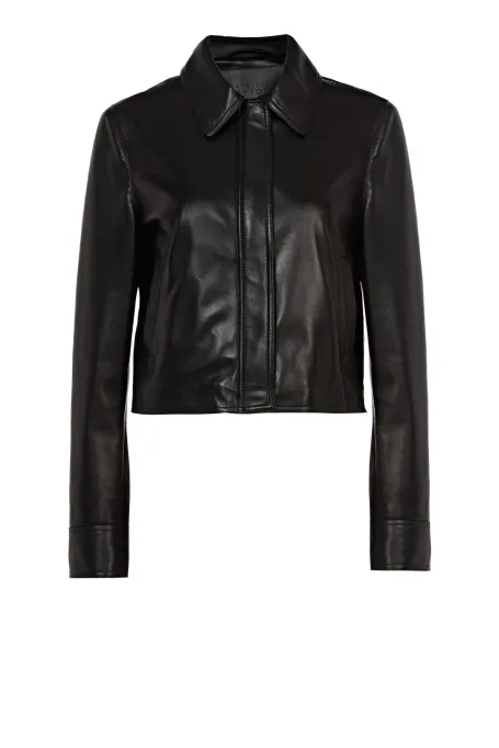 Černá kožená bunda