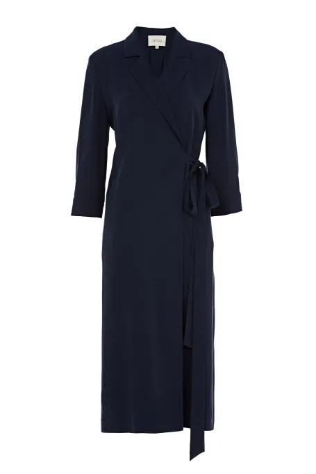 Námořnicky modré zavinovací šaty