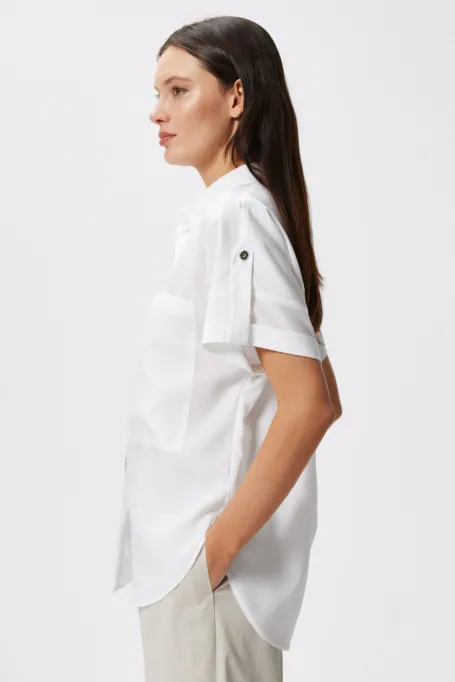 Bílá košile s krátkým rukávem