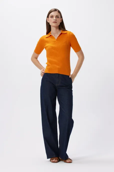 Oranžová polo halenka