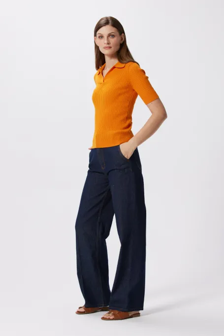 Oranžová polo halenka