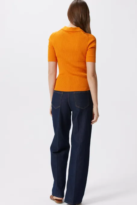 Oranžová polo halenka