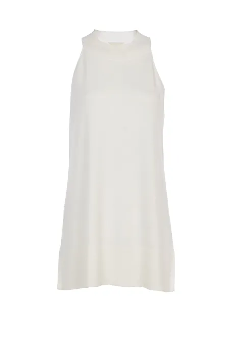 Bílá tunika s hedvábím