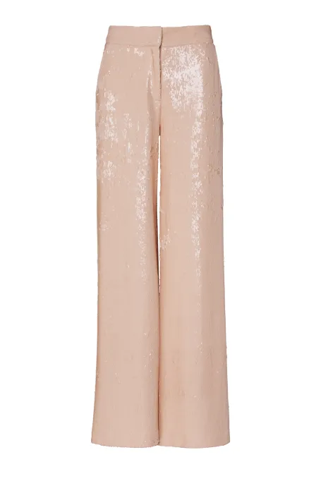 Široké oblekové kalhoty s flitry