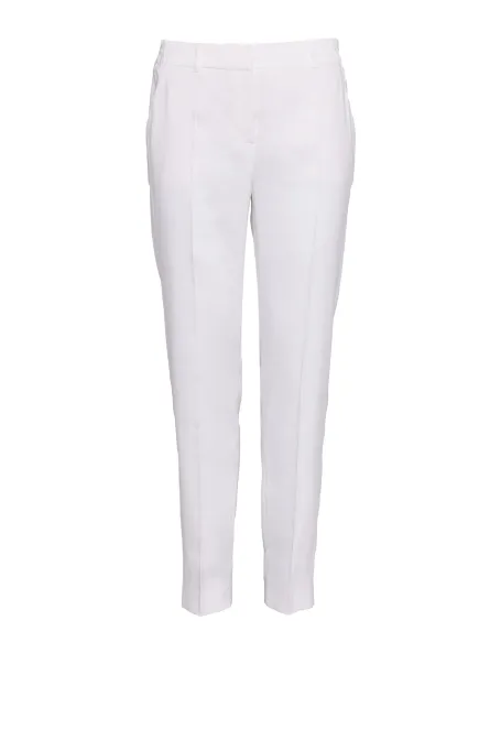 Bílé kalhoty s lnem Lotto do obleku