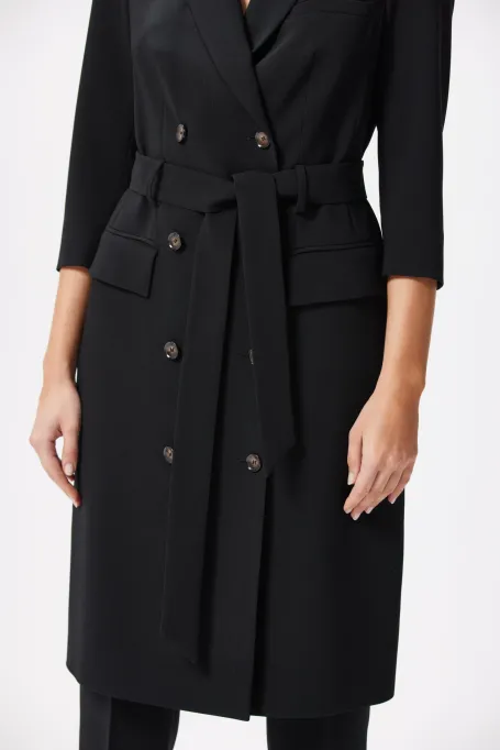 Černé dvouřadové business šaty Elise