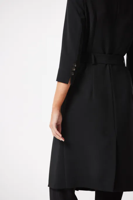 Černé dvouřadové business šaty Elise