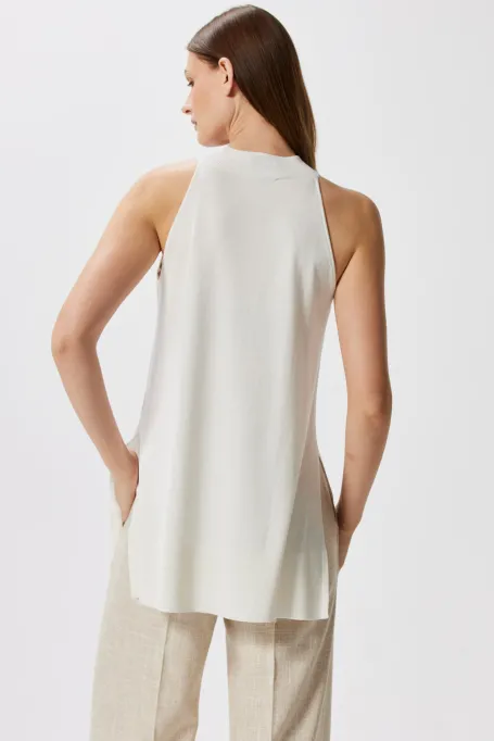 Bílá tunika s hedvábím