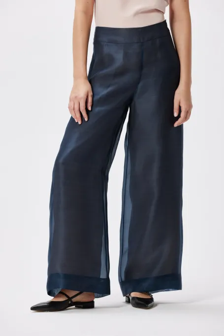 Široké oblekové kalhoty