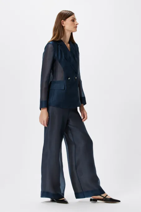 Široké oblekové kalhoty