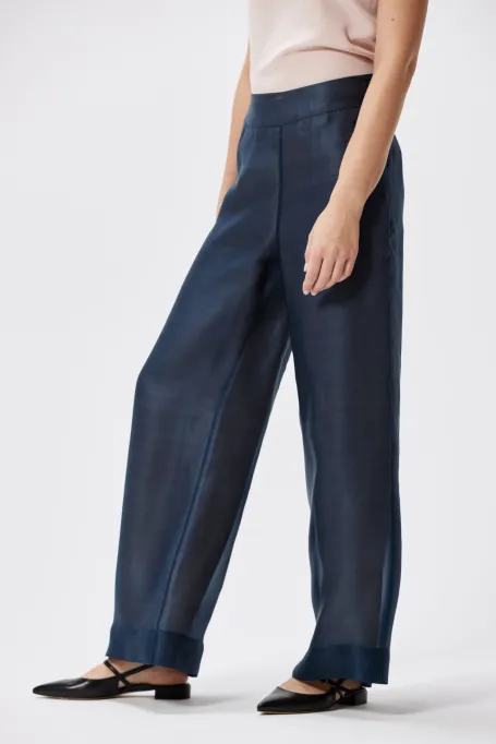 Široké oblekové kalhoty