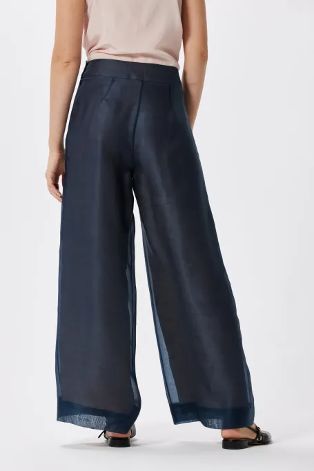Široké oblekové kalhoty