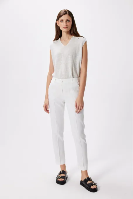 Lněná blůza se stříbrnou nitkou