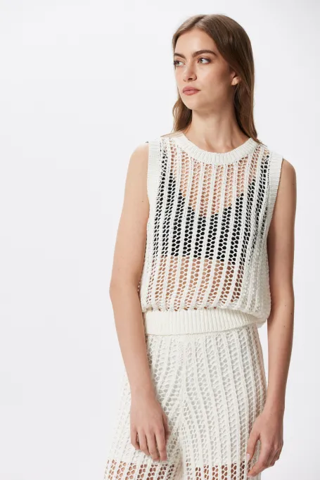 Ażurový top
