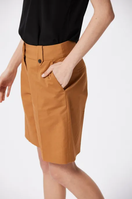 Oranžové bavlněné šortky do saka