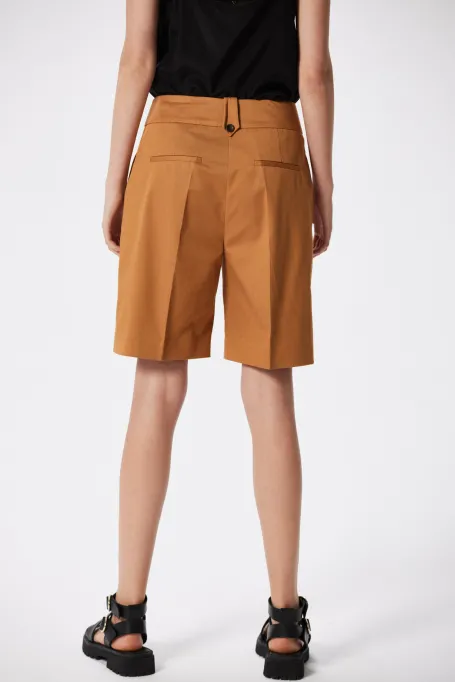 Oranžové bavlněné šortky do saka