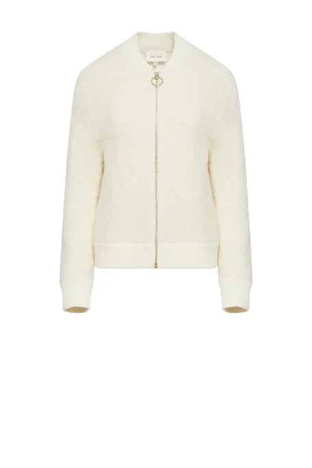 Bílý kardigan s alpakou