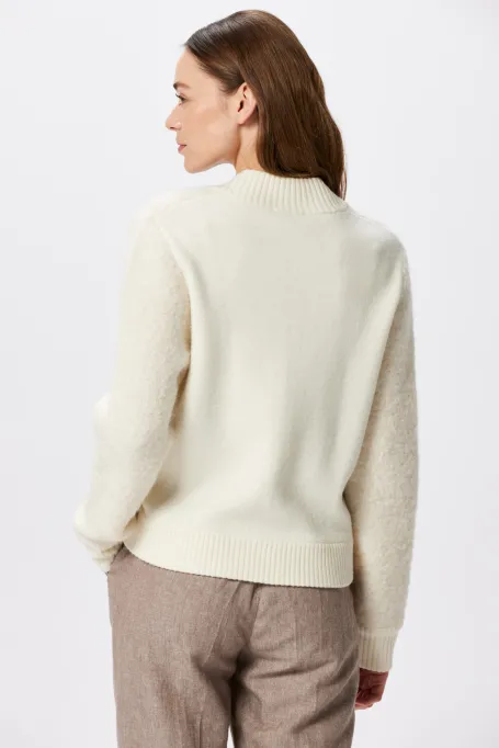Bílý kardigan s alpakou