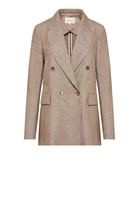 Sako z mixu chladné vlny a lnu do obleku