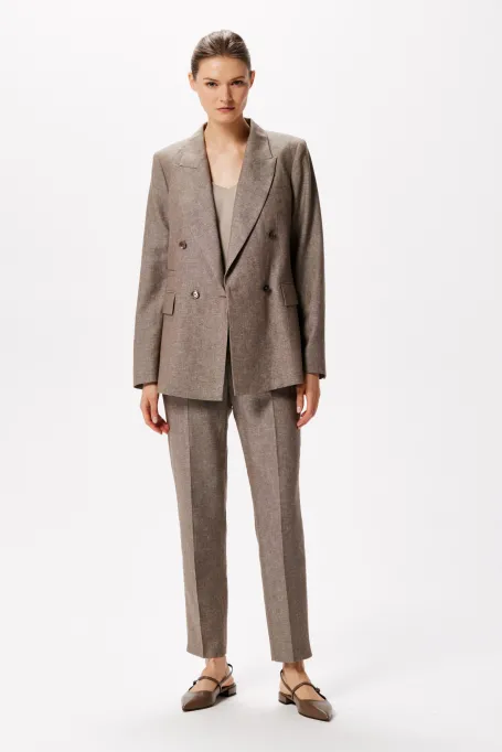 Sako z mixu chladné vlny a lnu do obleku