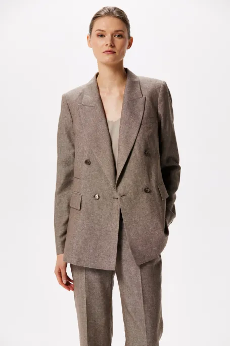 Sako z mixu chladné vlny a lnu do obleku