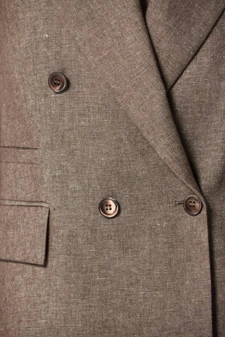 Sako z mixu chladné vlny a lnu do obleku