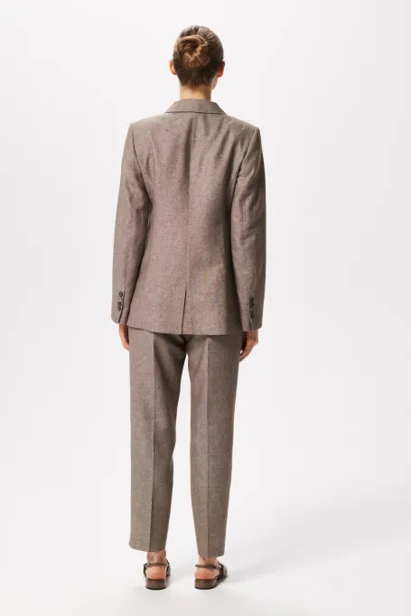 Sako z mixu chladné vlny a lnu do obleku