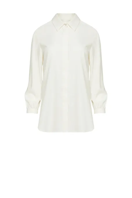 Hedvábná košile s vlnou a hedvábím