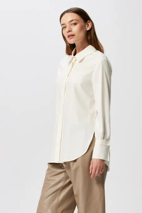 Hedvábná košile s vlnou a hedvábím