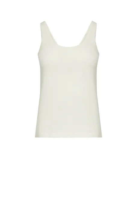 Bílý top s kašmírem a merino vlnou