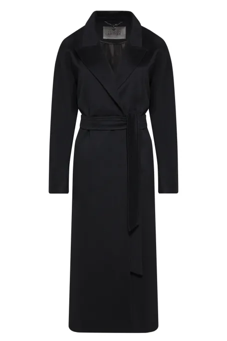 Černý kabát z kašmíru