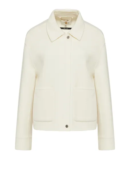 Bílá krátká doubleface bunda