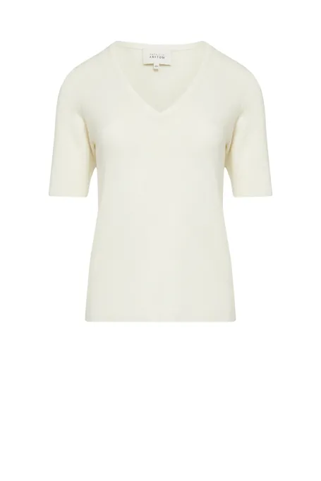 Bílá blůza s kašmírem