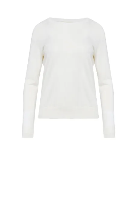 Bílá blůza z merino vlny