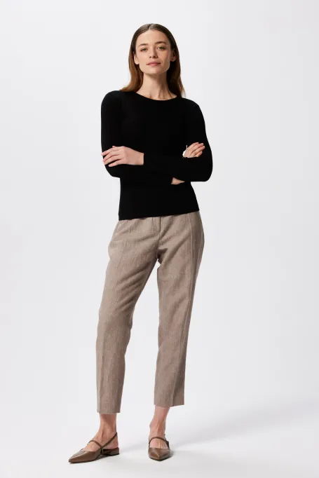 Černá blůza s lyocelem a hedvábím Emilly