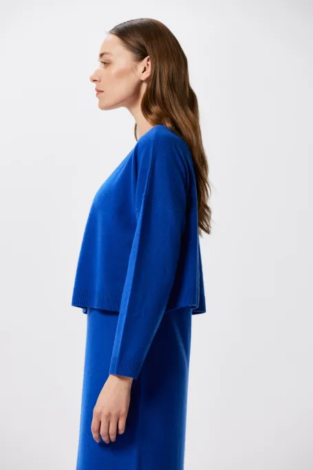 Krátký kardigan s kašmírem