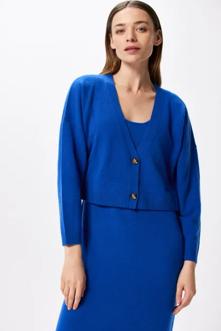 Krátký kardigan s kašmírem