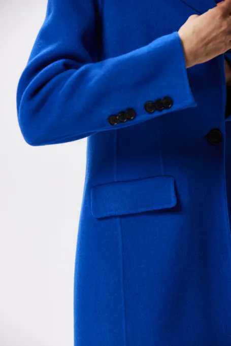 Dlouhý vlněný kabát doubleface