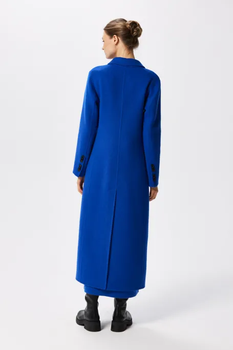 Dlouhý vlněný kabát doubleface