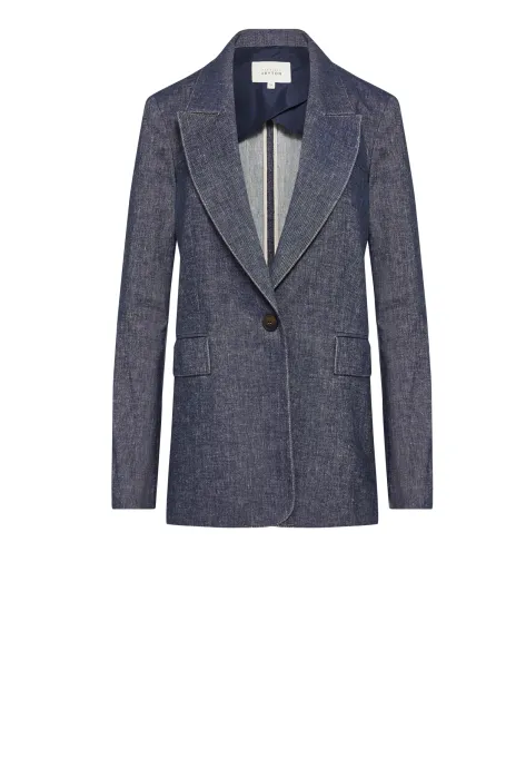 Bunda z lněného materiálu