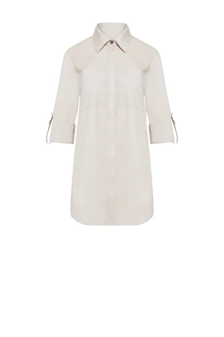 Béžová košile s kapsami