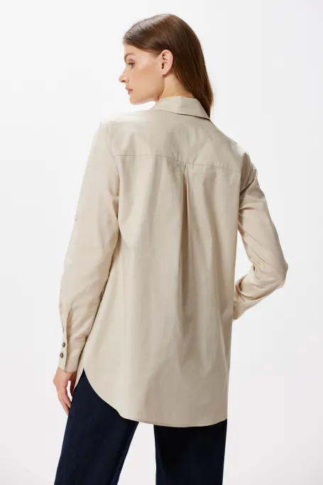 Béžová košile s kapsami