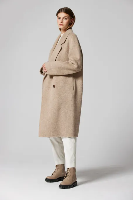 Kabát s alpakou doubleface