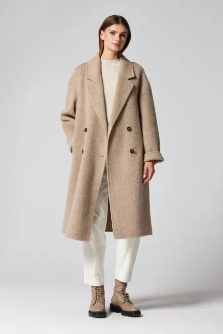 Kabát s alpakou doubleface