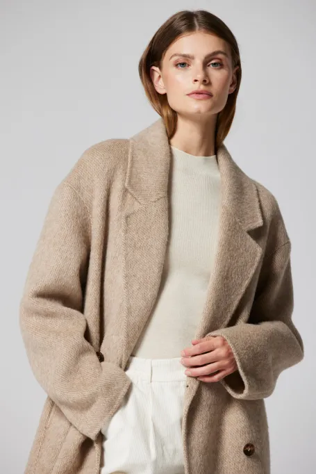 Kabát s alpakou doubleface