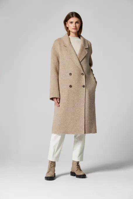 Kabát s alpakou doubleface