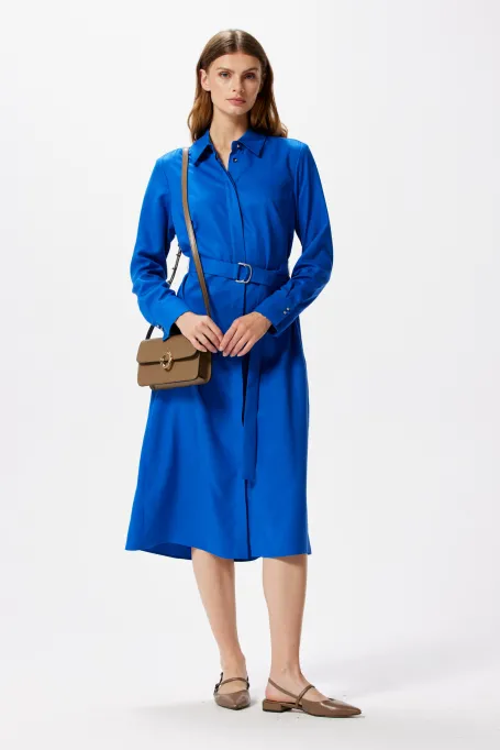 Košilové šaty s opaskem